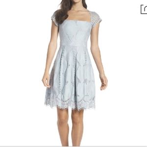 Foxiedox Theodora Square Neck Lace Dress